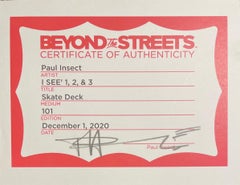 Paul Insect I SEE Skateboard Deck Set Of 3 Beyond The Streets Signed XX/101 COA
