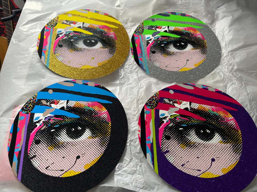 "The Observer " Full Set of 4 Signed and Matching Numbered Embellished Prints
