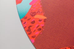 Il Riflesso (Rosso) Serigrafia Tondo con cornice firmata e numerata