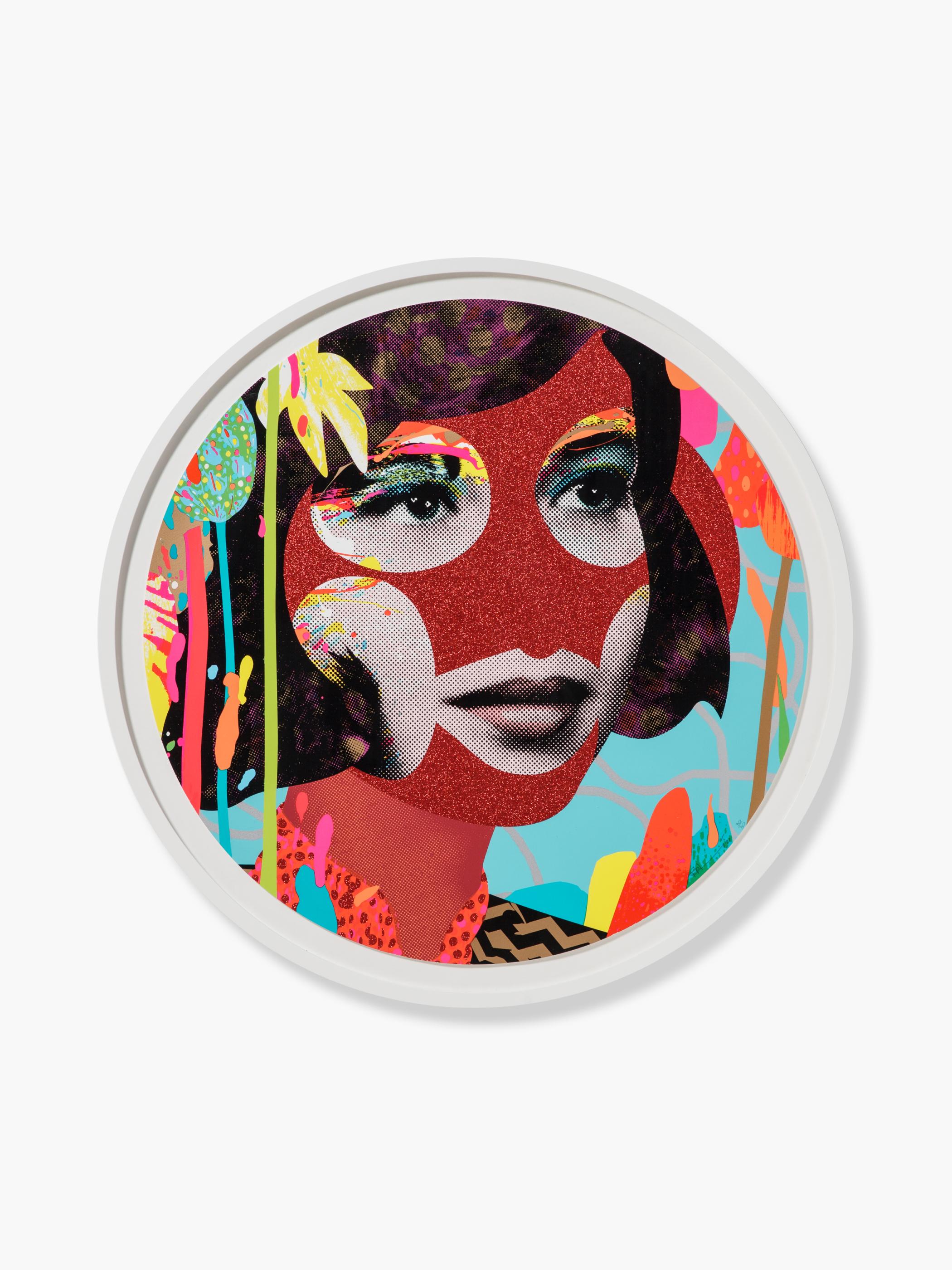 The Reflection (Red) Gerahmter, signierter und nummerierter Tondo-Siebdruck im Angebot 4