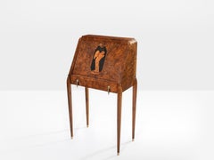 Paul Iribe attr. amboyna burl cabinet secretary desk circa 1920