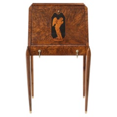 Paul Iribe attr. amboyna burl cabinet secretary desk circa 1920