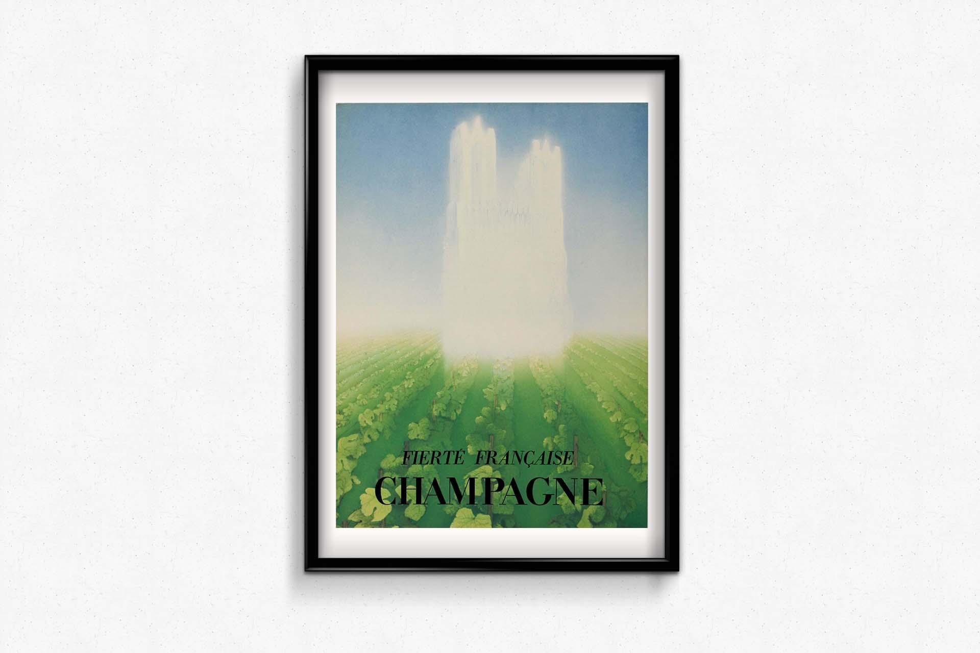 1932 original poster by Paul Iribe Fierté Française Champagne For Sale 1