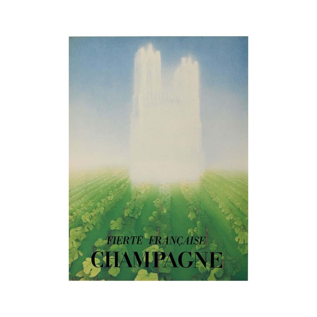 1932 original poster by Paul Iribe Fierté Française Champagne For Sale 3