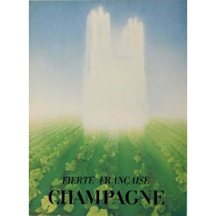 Affiche originale de 1932 par Paul Iribe Fierté Française Champagne