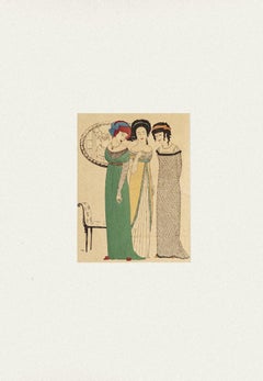 Three Models - Pochoir on Paper by Paul Iribe - 1908
