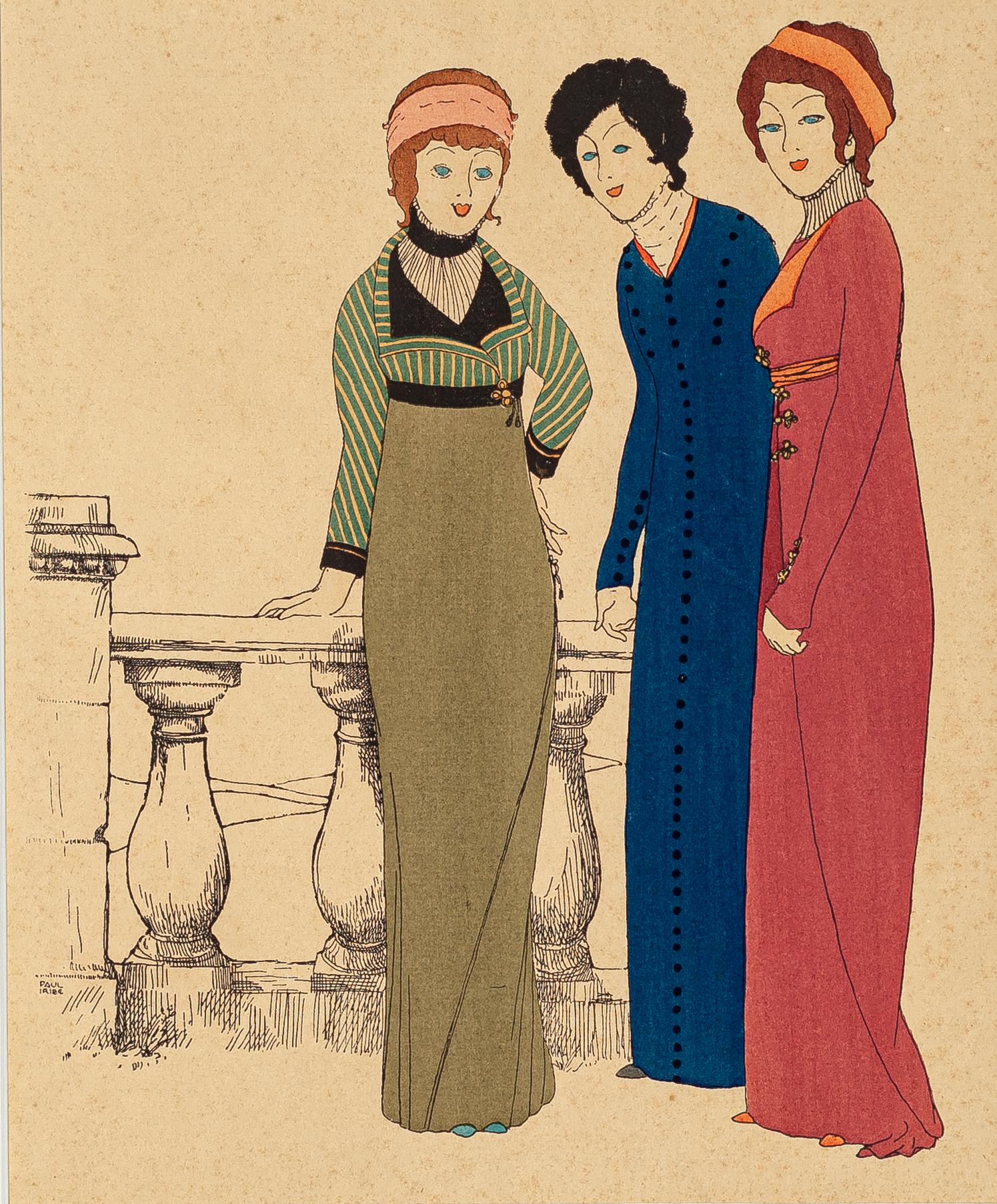 Three Models - Stencil by Paul Iribe - 1908