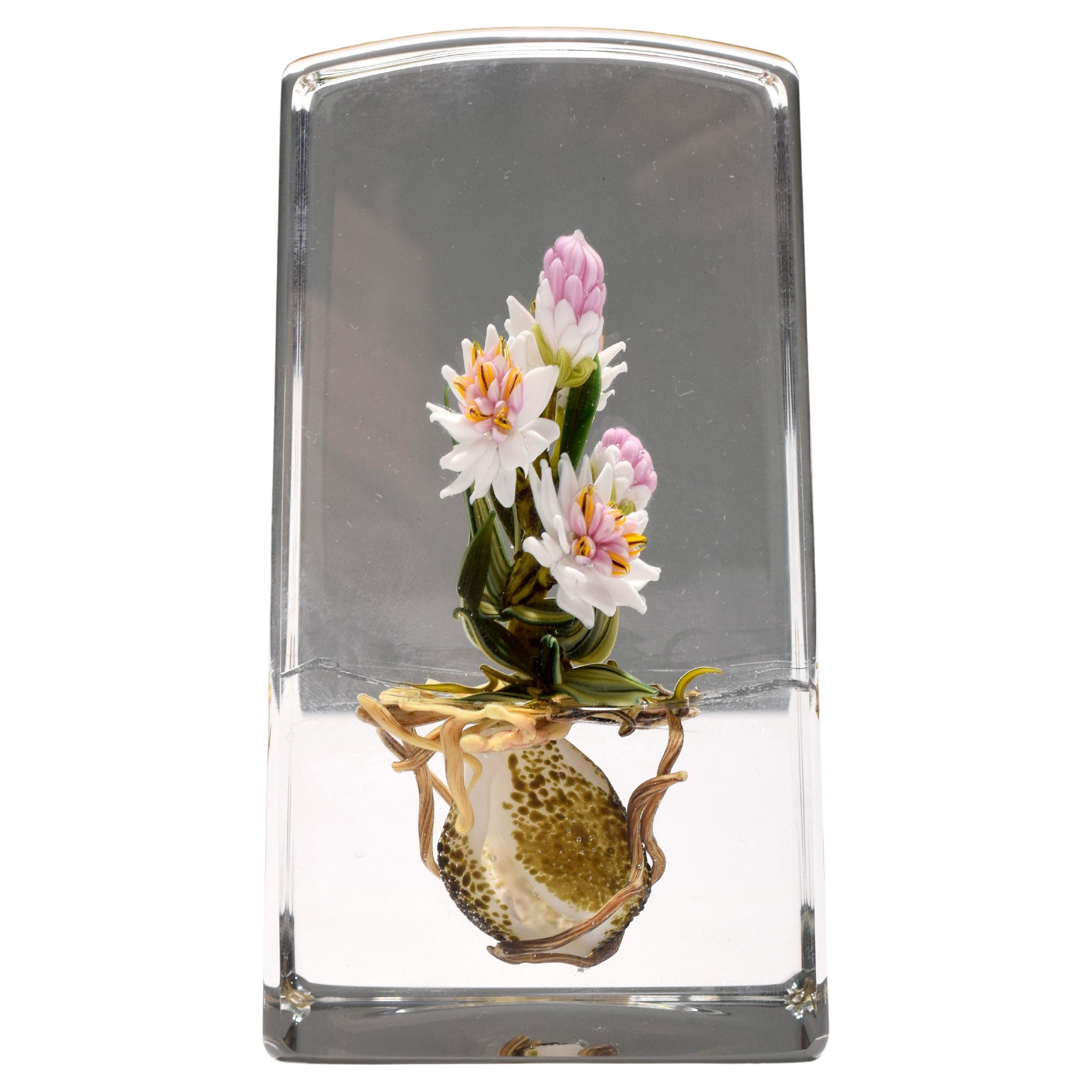 Paul J. Stankard Botanical / Root People Upright Paperweight