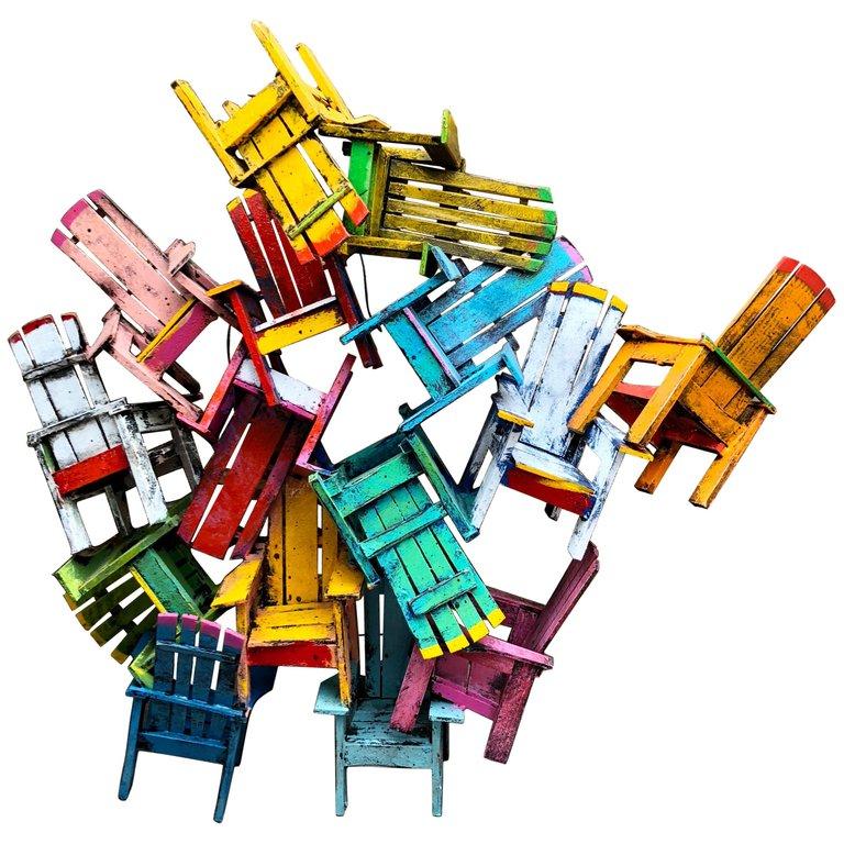 Chair Jumble - Mixed Media Art by Paul Jacobsen