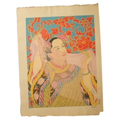 Japanese Antiques Paul Jacoulet "Les Perles Mandchoukuo" woodblockprint Hanga