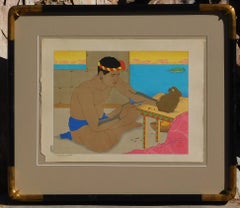 Color Woodblock, 1954. Le Sculpteur de Tokobuei