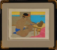 Color Woodblock, 1954. Le Sculpteur de Tokobuei