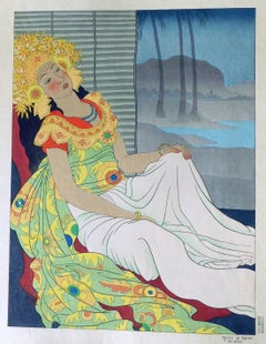 Stampa woodblock a colori - Apres La Danse "Celebes