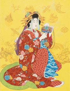 "Daikoku, Dieu de la Richesse" Japanese Style Woodblock Print