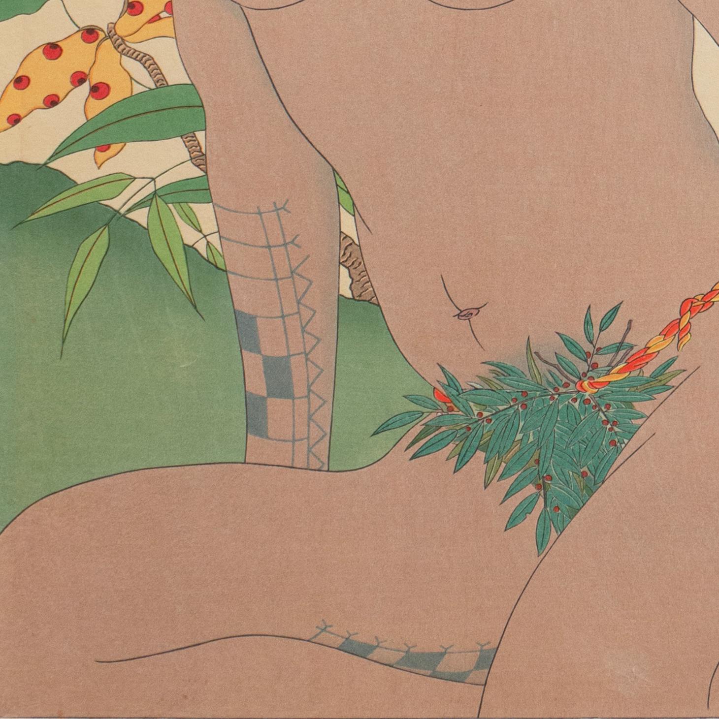 'Jeune Fille de Polowat', Tokyo, Garbo, Queen Elizabeth II, Kyoto, Woodblock For Sale 2