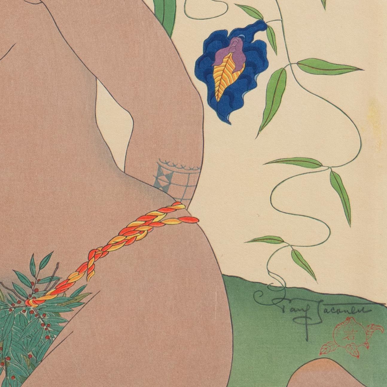 'Jeune Fille de Polowat', Tokyo, Garbo, Queen Elizabeth II, Kyoto, Woodblock For Sale 3
