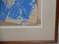 Paul Jacoulet "Le Phare de Mikimoto:: Shimoda Izu" Bloc de bois c.1954