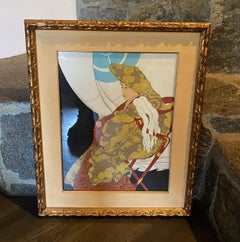 Paul Jacoulet Signed Japanese Woodblock Print Le Dieu Vivant- Nagano, Japon 1952