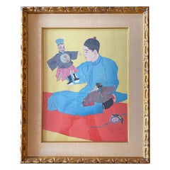 Paul Jacoulet Signed Japanese Woodblock Print Marionettes Chinoises Chinois 1935
