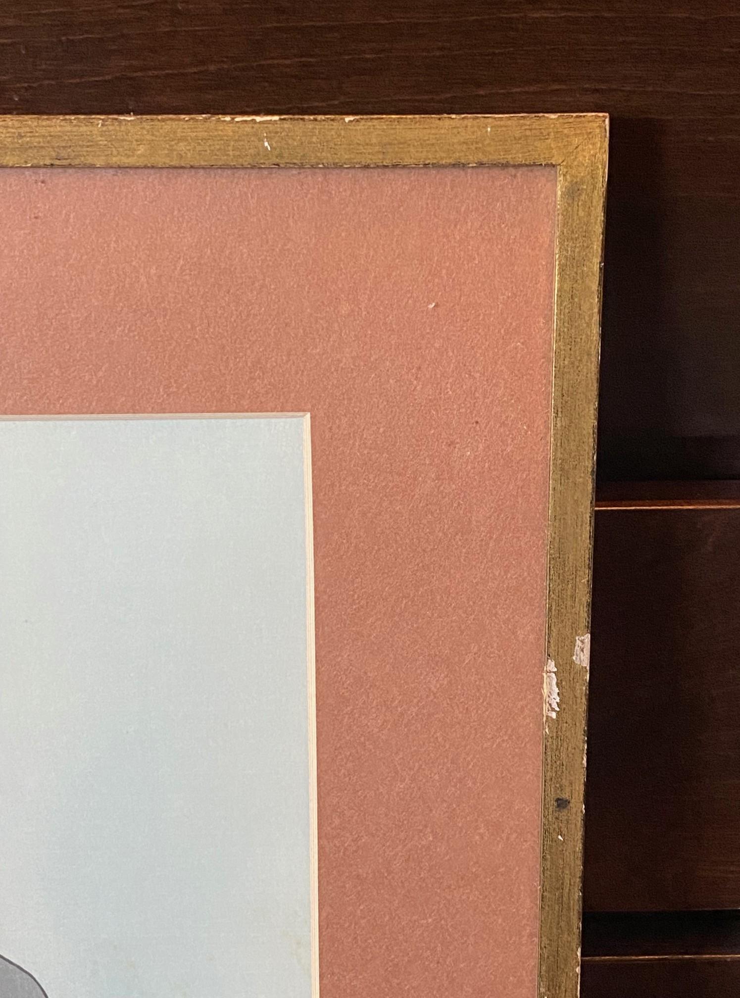 Paul Jacoulet Impresión xilográfica japonesa firmada Vieillad Au Chapelet, Kawadzu en venta 4