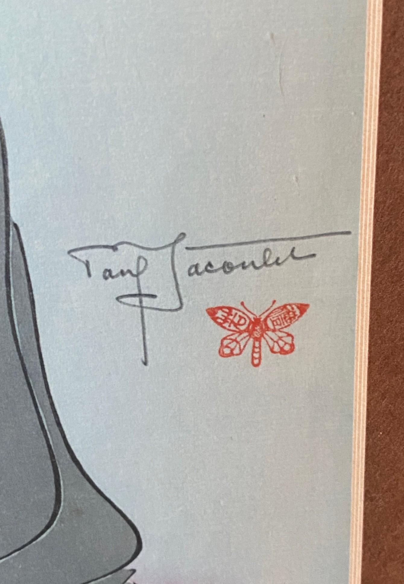 Paul Jacoulet Impresión xilográfica japonesa firmada Vieillad Au Chapelet, Kawadzu en venta 9