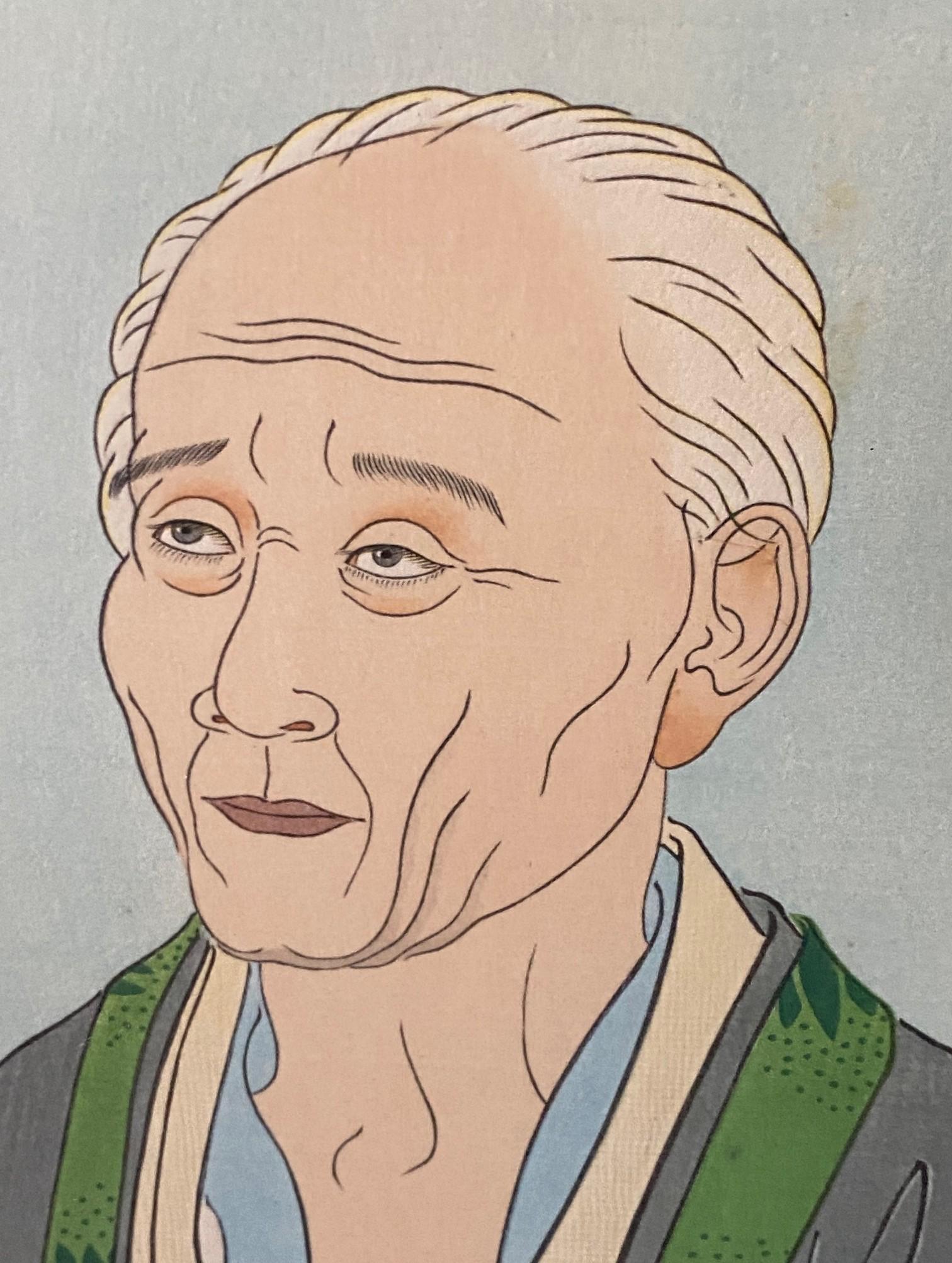 Paul Jacoulet Impresión xilográfica japonesa firmada Vieillad Au Chapelet, Kawadzu mediados del siglo XX en venta