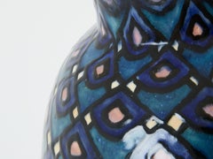 Paul Jacquet French Art Deco enameled ceramic vase 1930