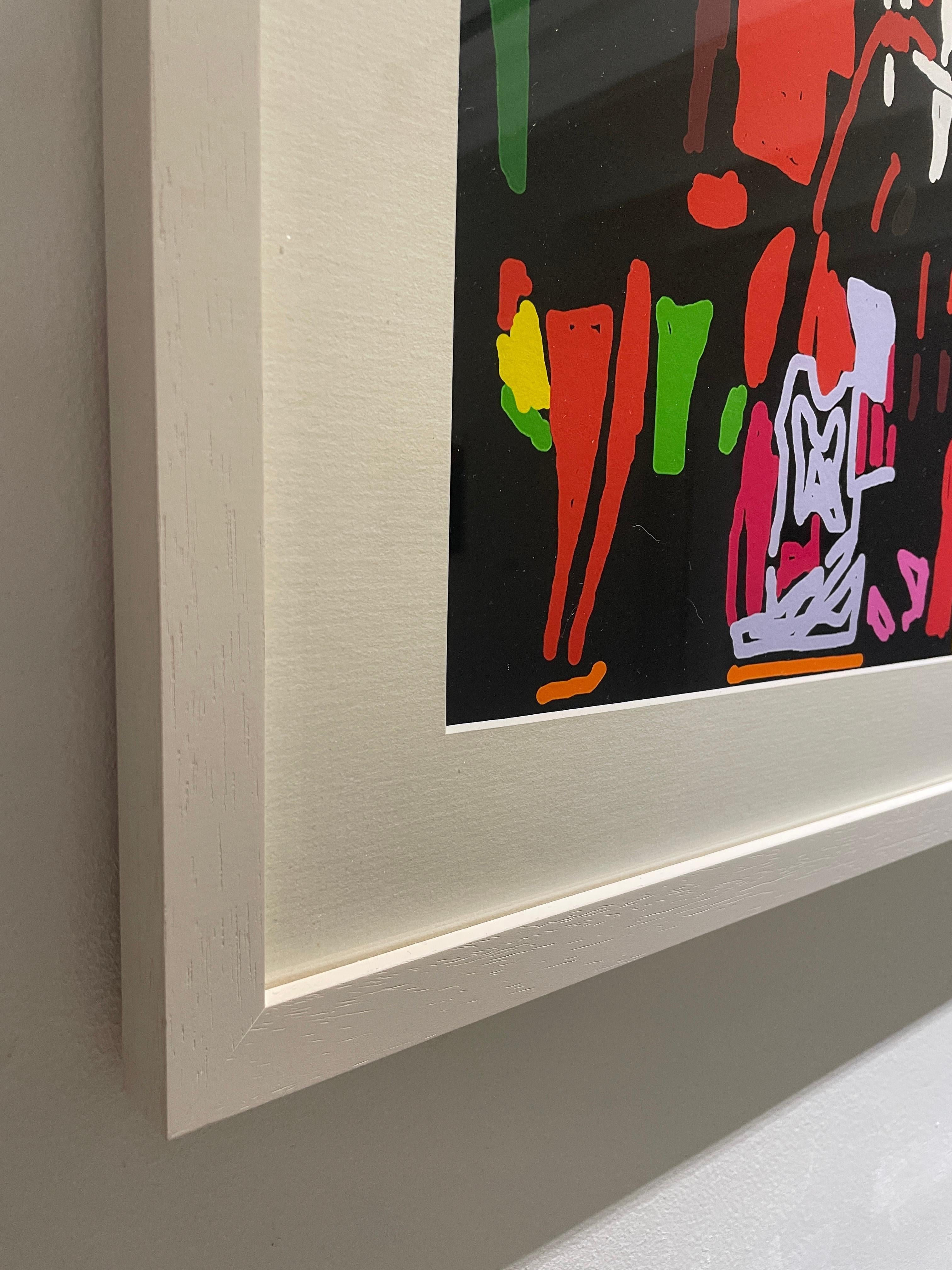 Ducky ama a Fanny (La taberna Royal Vauxhall) - Abstract Print Negro de Paul James Kearney