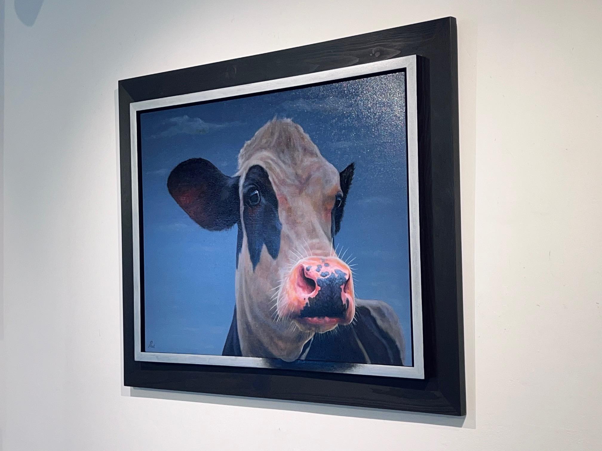 392. Porträt- original realismus wildnis porträt öl gemälde- zeitgenössische kunst (Violett), Animal Painting, von Paul Jansen