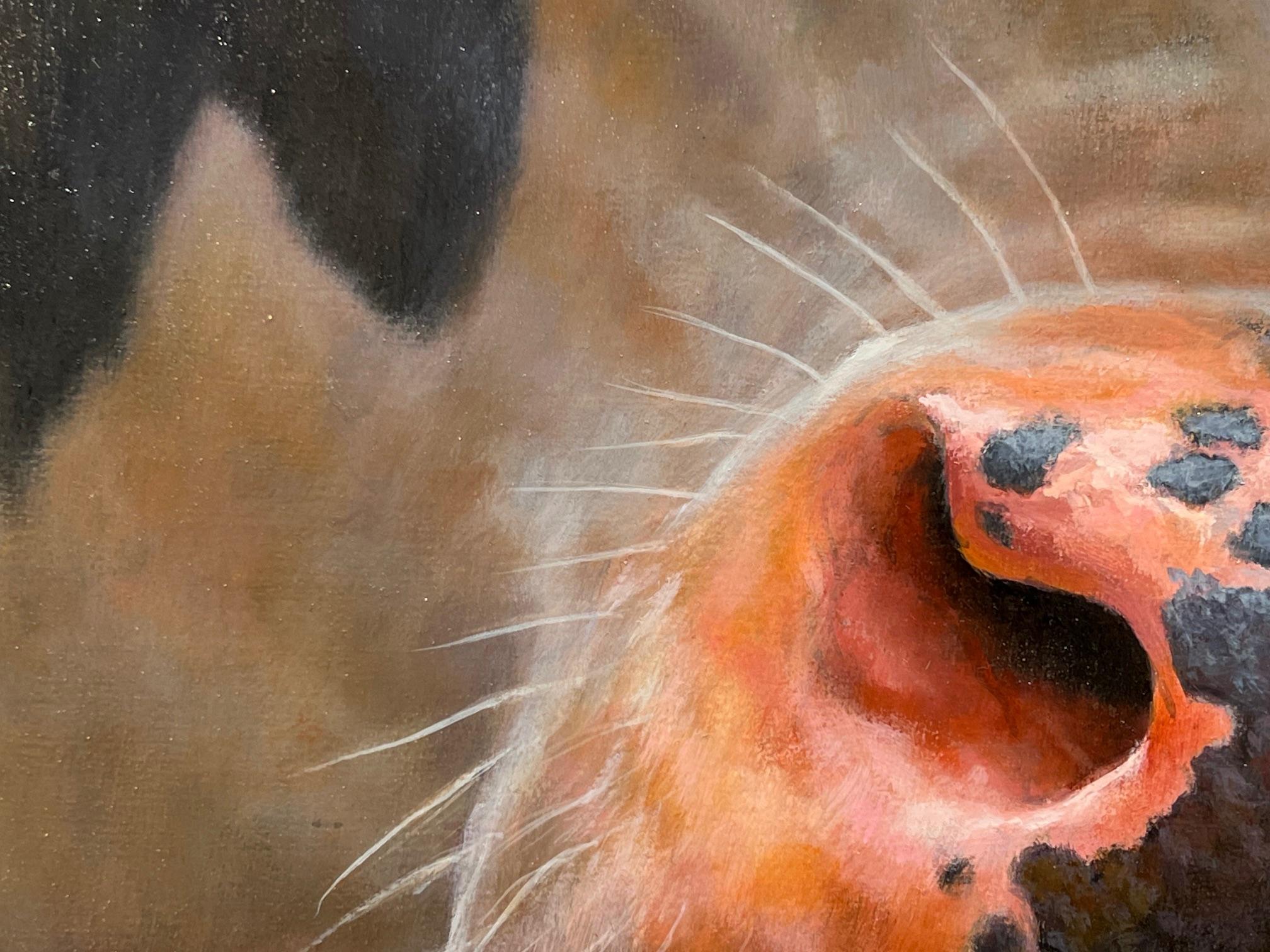 392. Portrait- original realism wildlife portrait oil painting-contemporary art For Sale 2