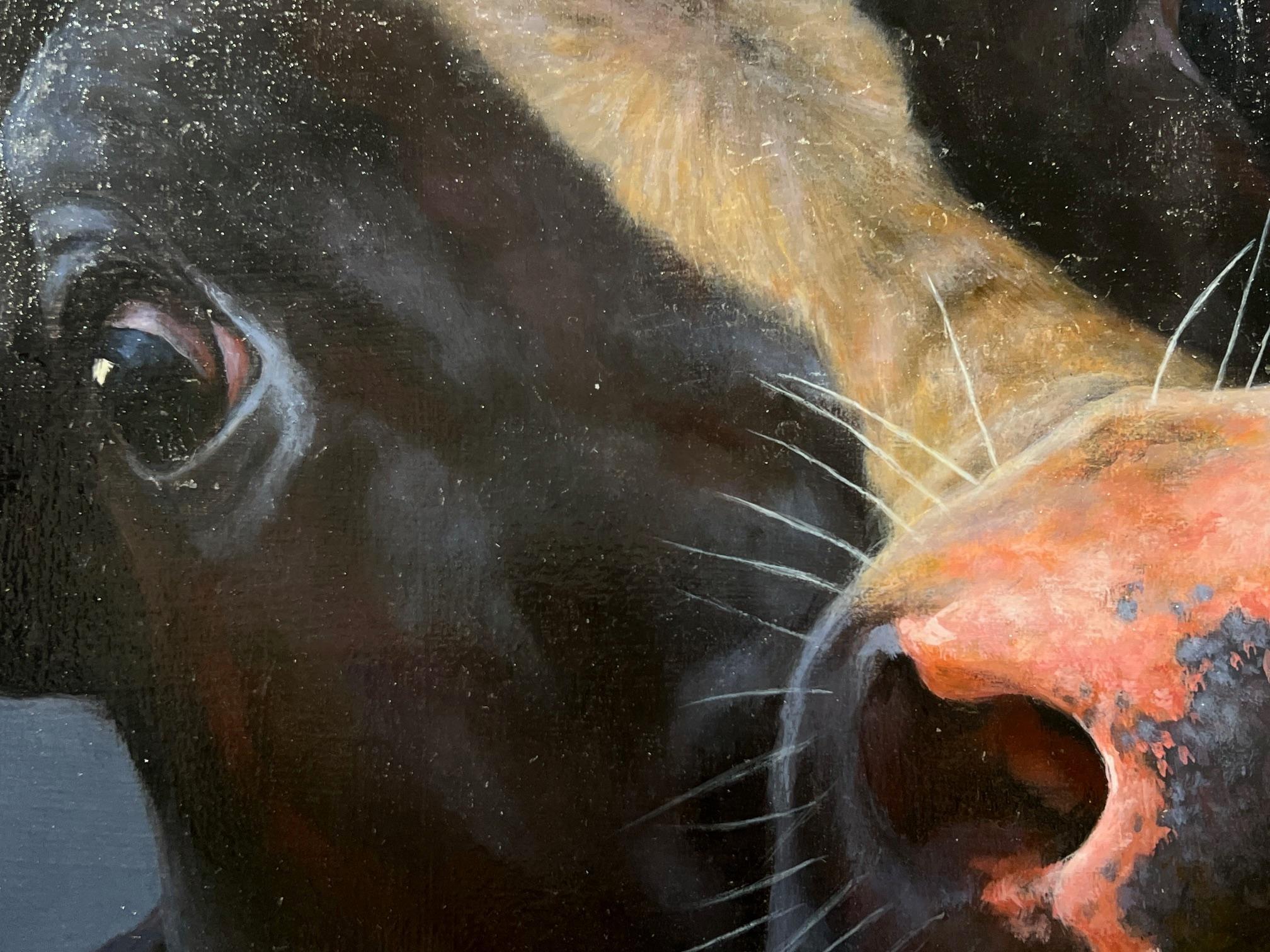 443. Portrait - original realism wildlife portrait oil painting-contemporary art For Sale 2