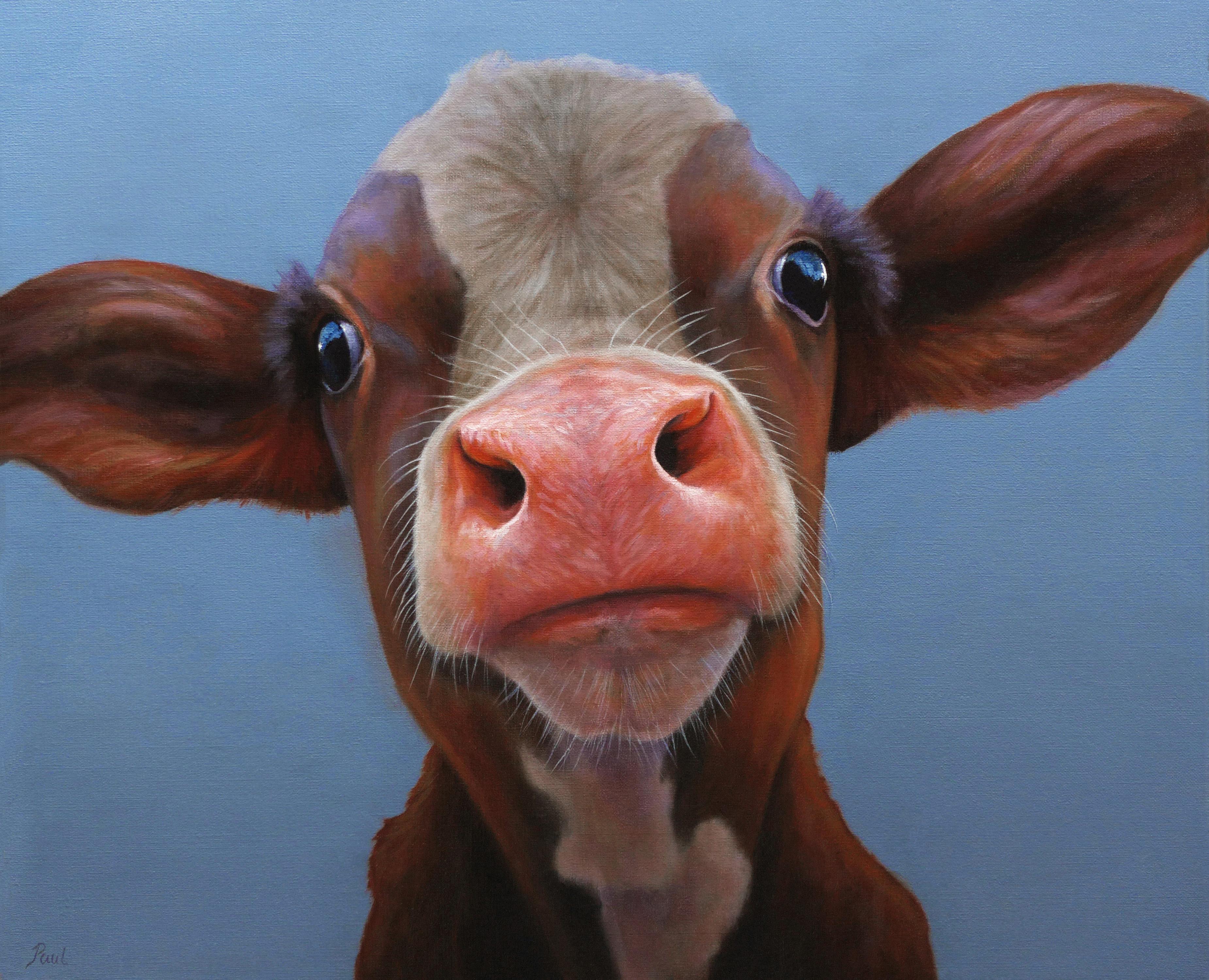 Paul Jansen Animal Painting - 450. Portret- original realism wildlife portrait oil painting - contemporary art