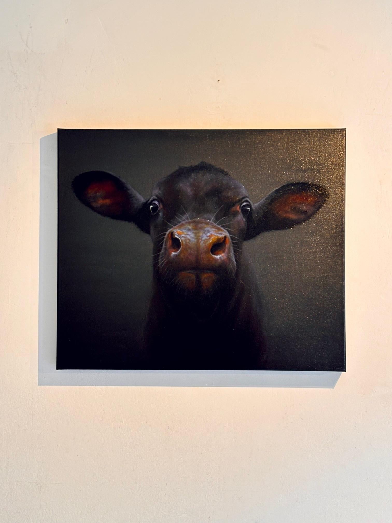 452. Out of the Darkness - original realism wildlife painting - contemporary art - Realist Art by Paul Jansen