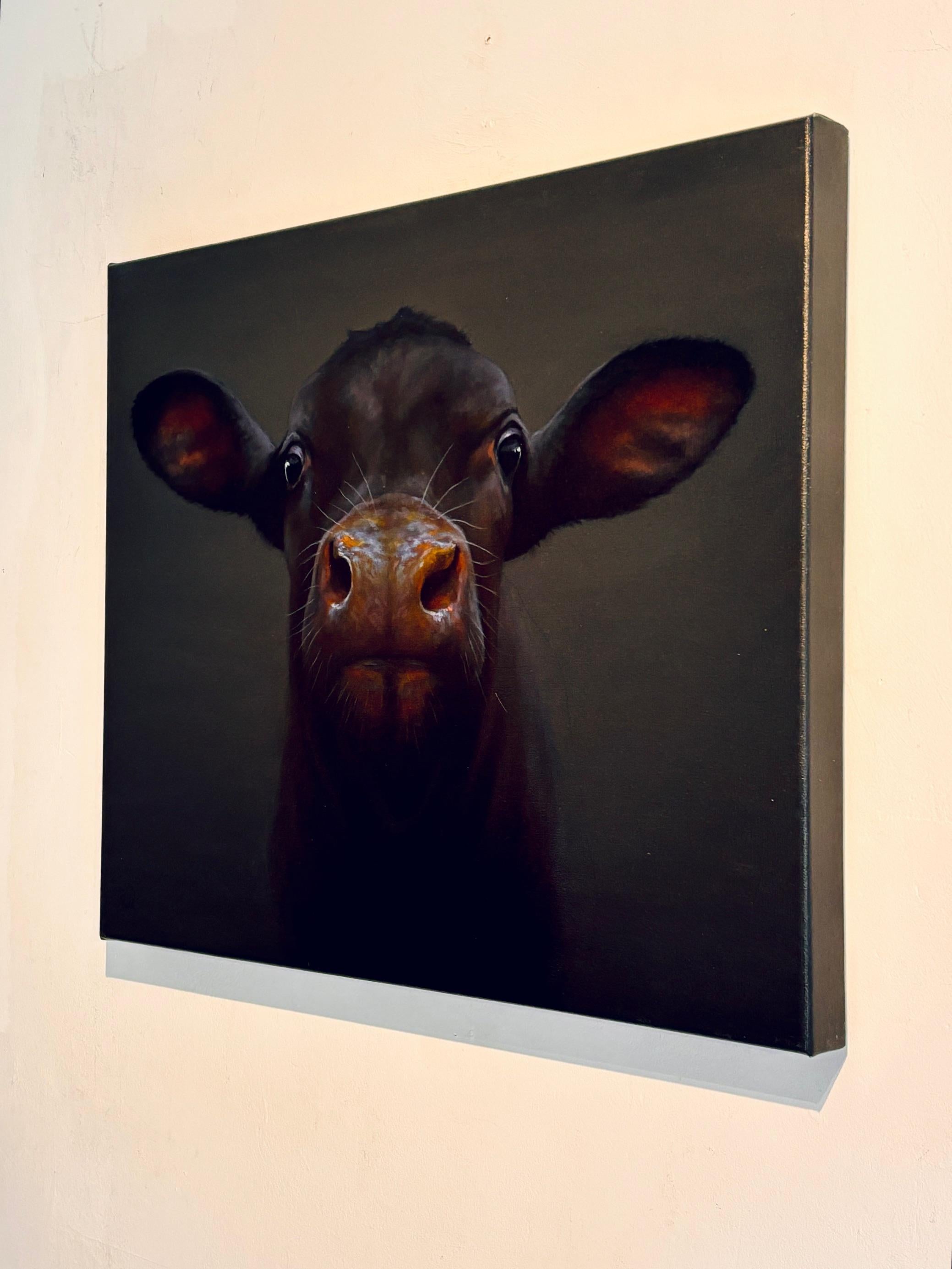 452. Out of the Darkness - original realistische Wildtiermalerei - zeitgenössische Kunst (Realismus), Painting, von Paul Jansen