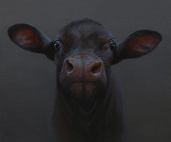 452. Out of the Darkness - original realism wildlife painting - contemporary art