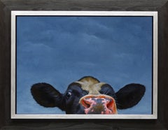 458. Hi There - original realism wildlife portrait oil painting-contemporary art