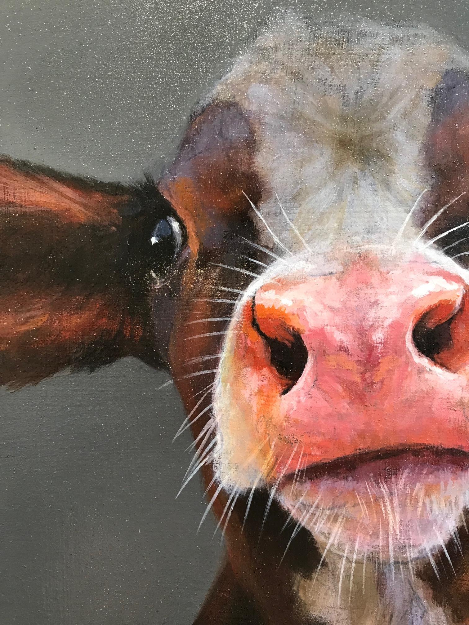 The oil paintings of the contemporary Dutch artist Paul Jansen invites the viewer to look beyond the standard picture within the frame. It feels as if the curious animal really reaches out of the frame, as if the viewer stands face-to-face with the