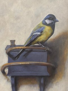 Coal Tit - 21st Century Dutch Contemporary Bird Painting of a Tit