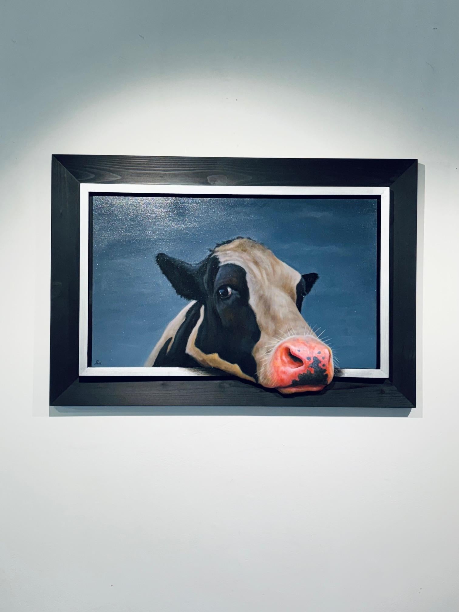 Curioso 2 - ritratto di fauna selvatica originale realistico dipinto ad olio - arte contemporanea - Painting di Paul Jansen