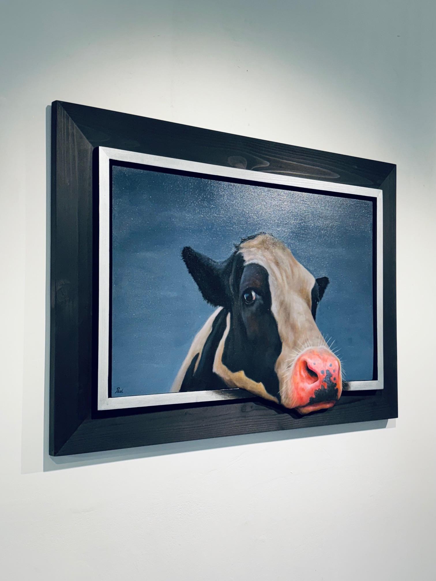 Curioso 2 - ritratto di fauna selvatica originale realistico dipinto ad olio - arte contemporanea - Painting Realismo di Paul Jansen