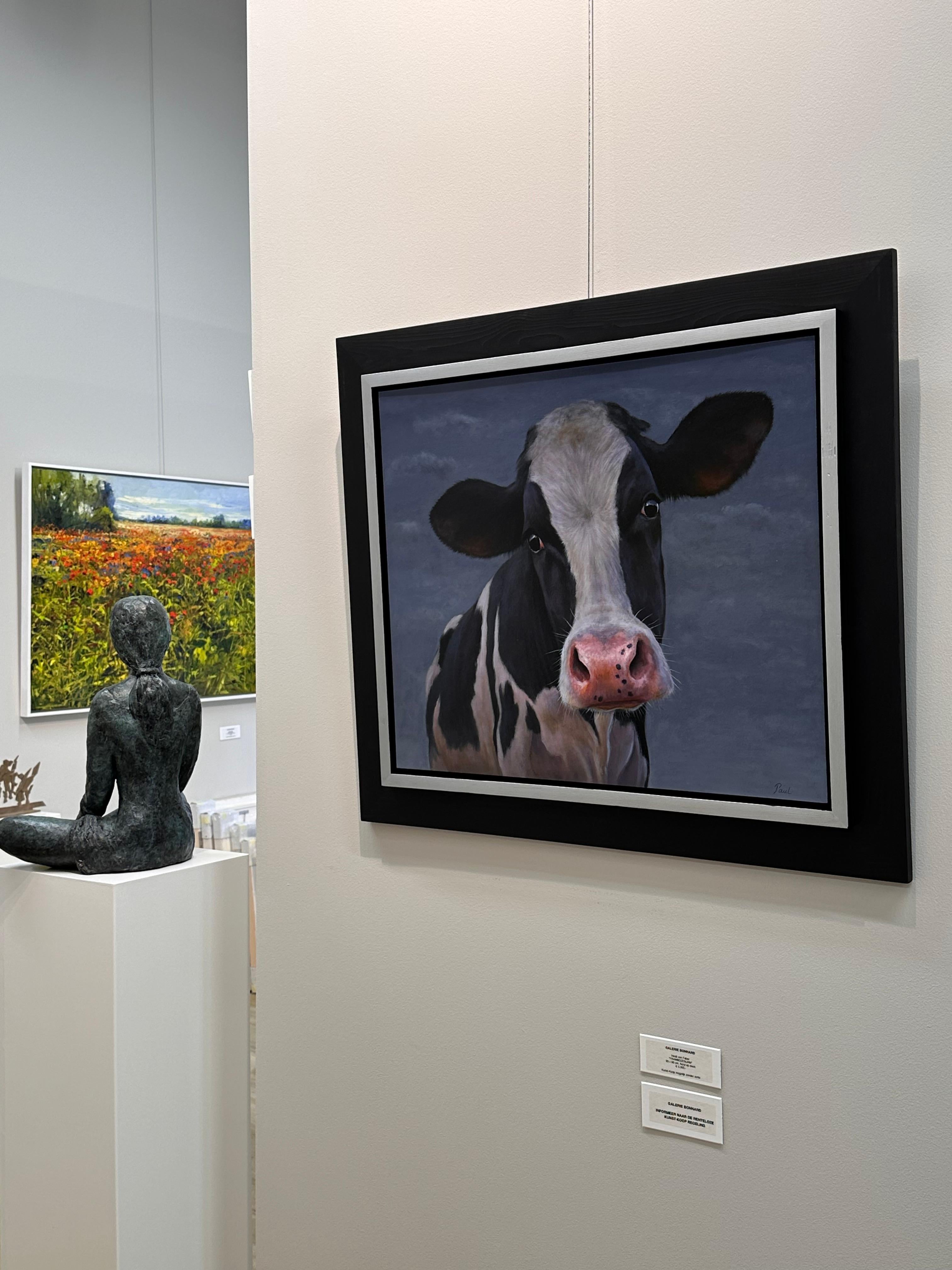 Vitello curioso - Ritratto animale contemporaneo del 21° secolo di Paul Jansen in vendita 5