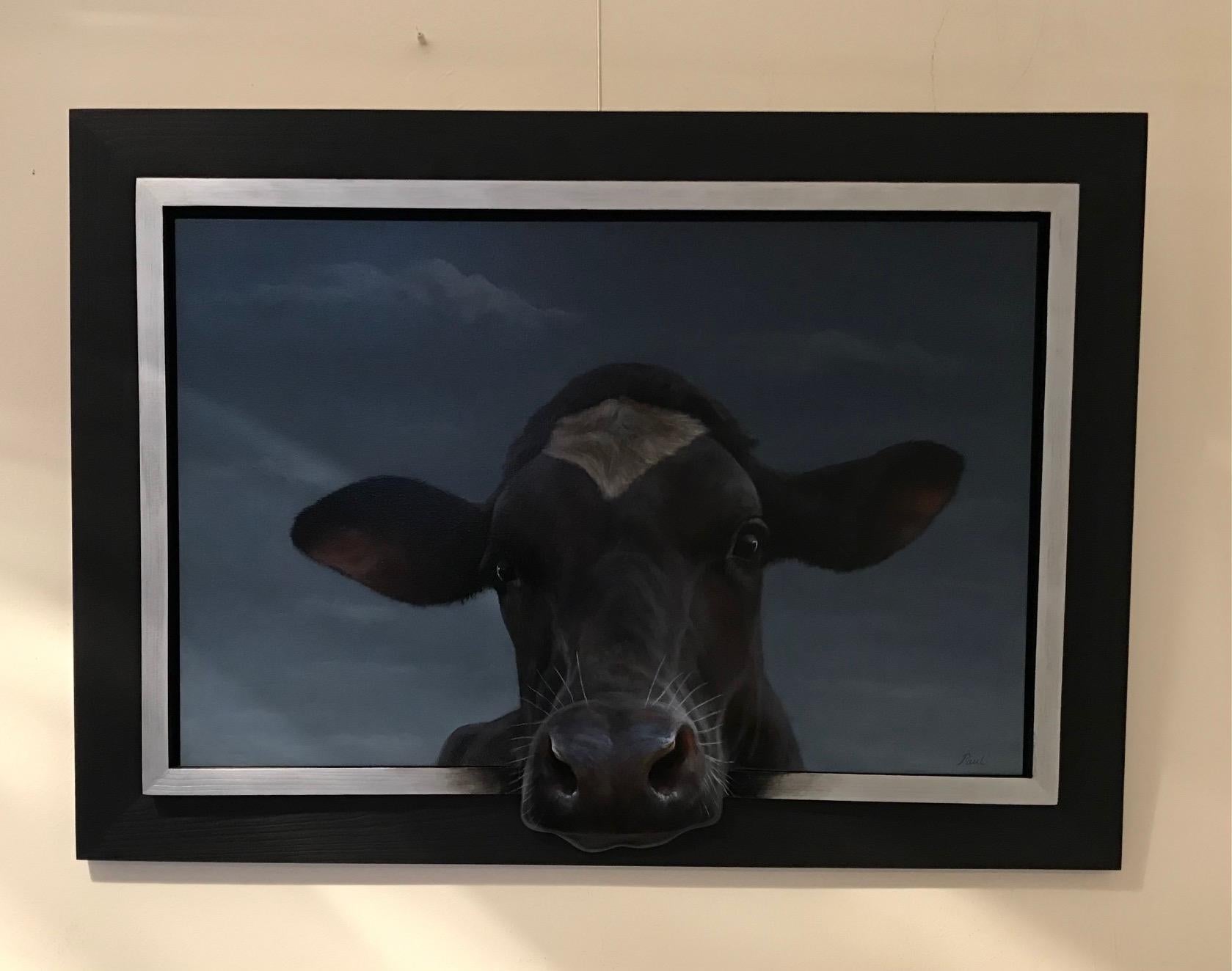 The oil paintings of the contemporary Dutch artist Paul Jansen invites the viewer to look beyond the standard picture within the frame. It feels as if the curious animal really reaches out of the frame, as if the viewer stands face-to-face with the