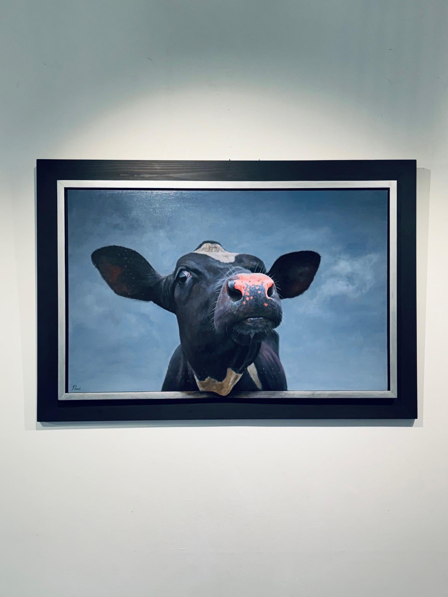 Hi There 2- original realismo fauna retrato pintura al óleo - arte contemporáneo - Painting de Paul Jansen