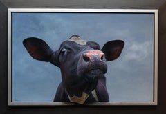 Hi There 2- original realismo fauna retrato pintura al óleo - arte contemporáneo