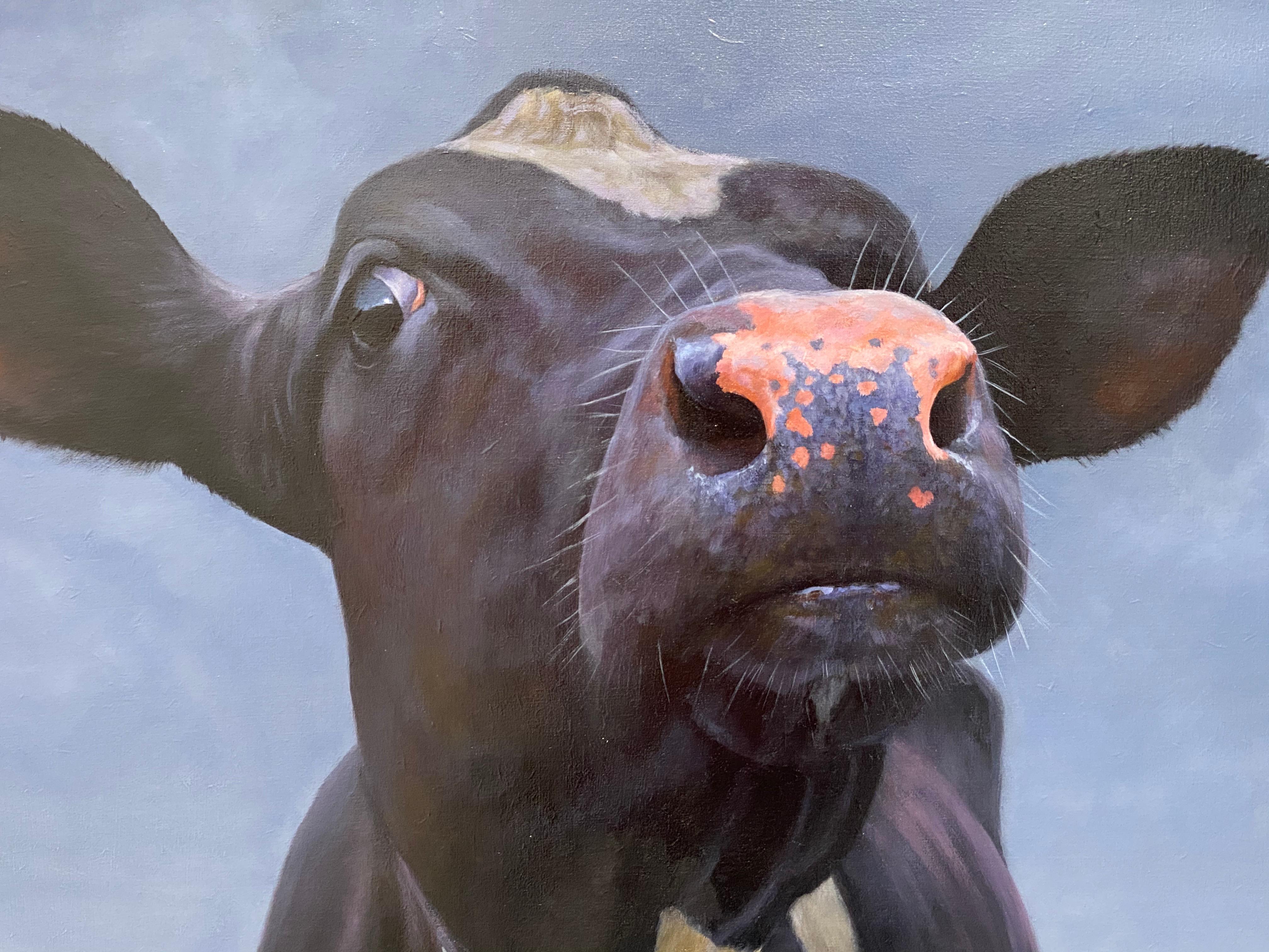 Une peinture de Paul Jansen

L'artiste néerlandais Paul Jansen préfère peindre des portraits de vaches. Jansen cherche des vaches, examine tous les types de vaches dans tous les endroits possibles. Pour lui, une vache est un animal intéressant qui