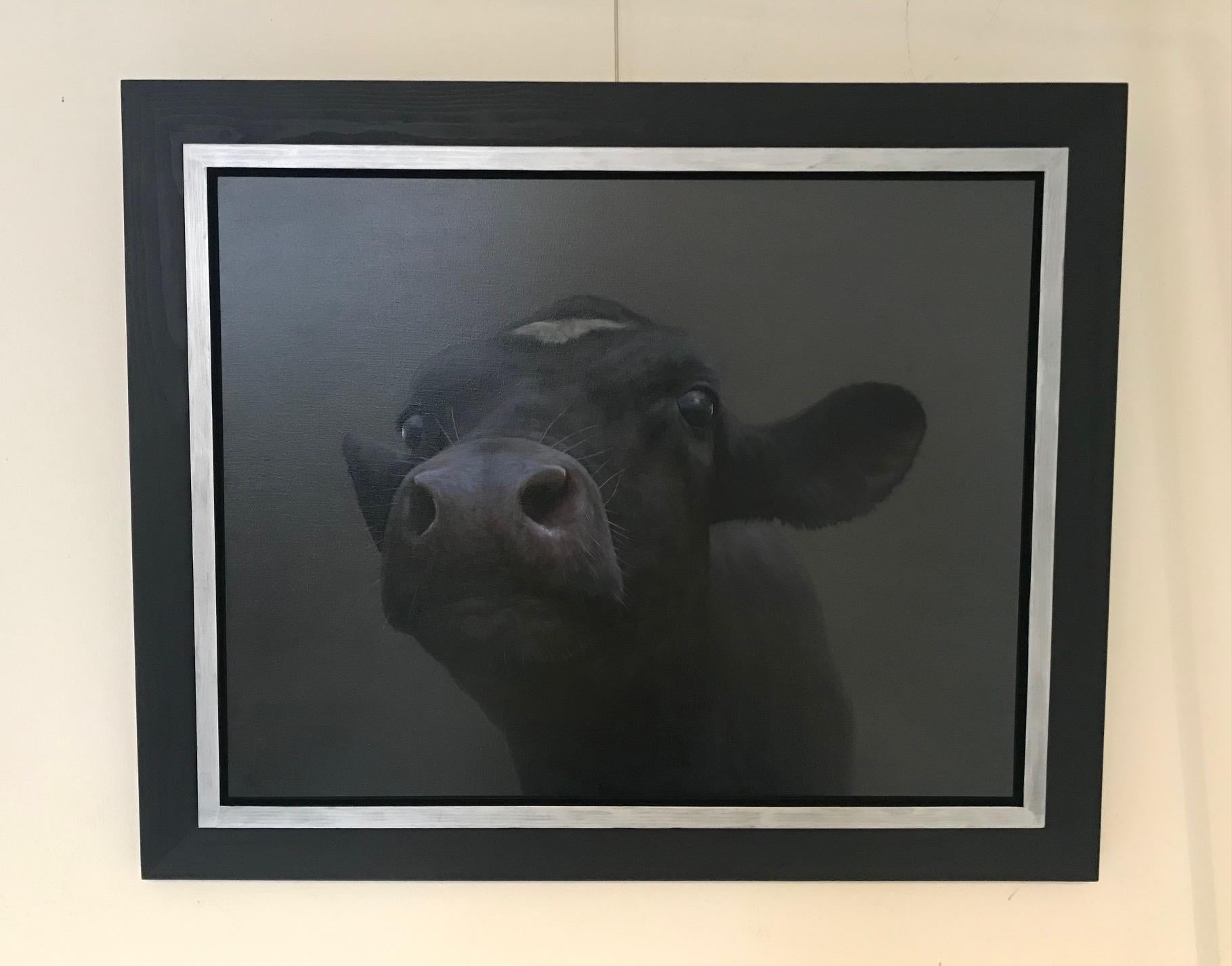 The oil paintings of the contemporary Dutch artist Paul Jansen invites the viewer to look beyond the standard picture within the frame. It feels as if the curious animal really reaches out of the frame, as if the viewer stands face-to-face with the