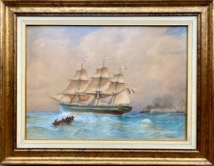 Antique  ‘Full Speed Ahead’ by Paul Jean Clays, Bruges 1819 – 1900 Brussels, Belgian