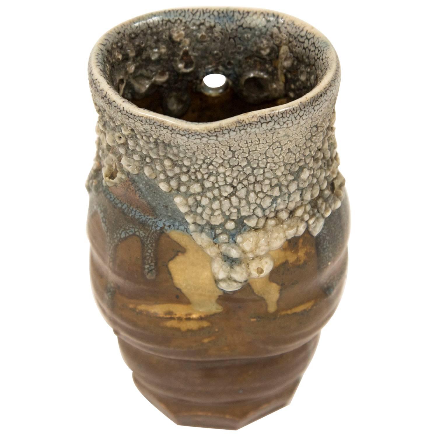 Paul Jeanneney, Japanese Inspired Vase in Enamelled Ceramic, France, circa 1900 For Sale