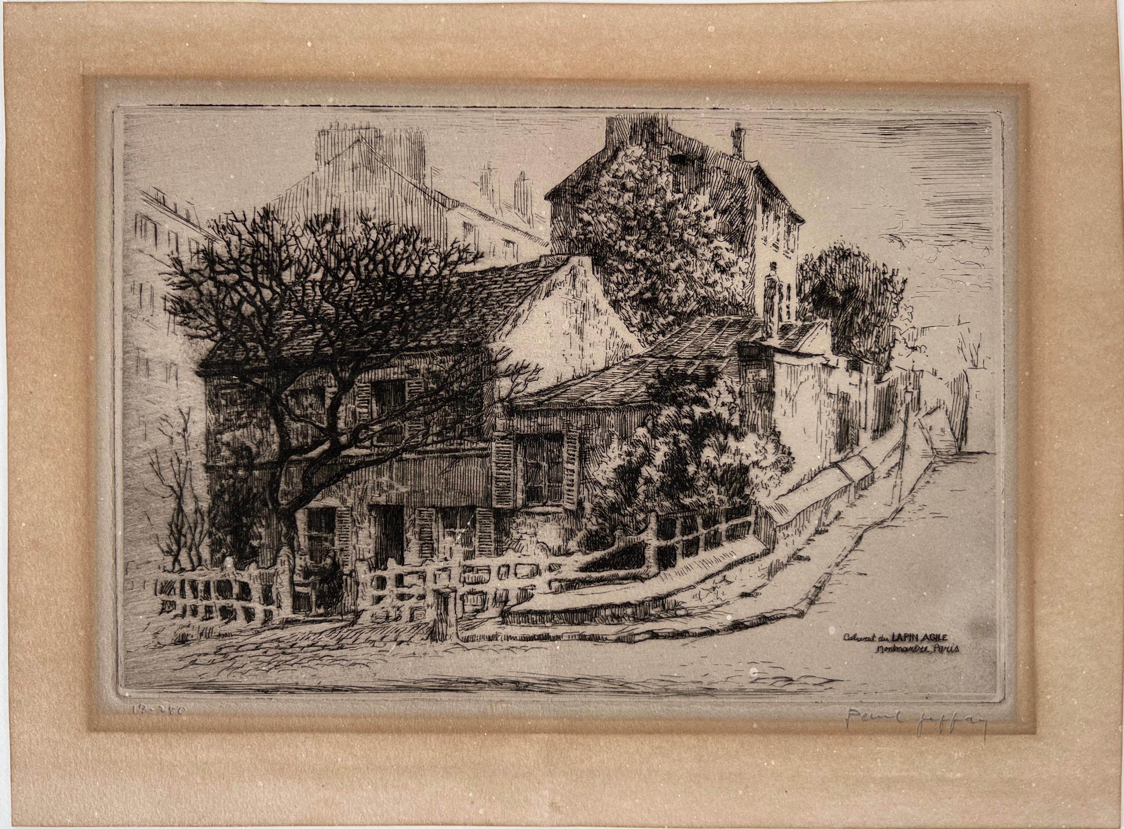 Caberet du Lapin Agile, Montmartre, Paris 1920  - Print by Paul Jeffay