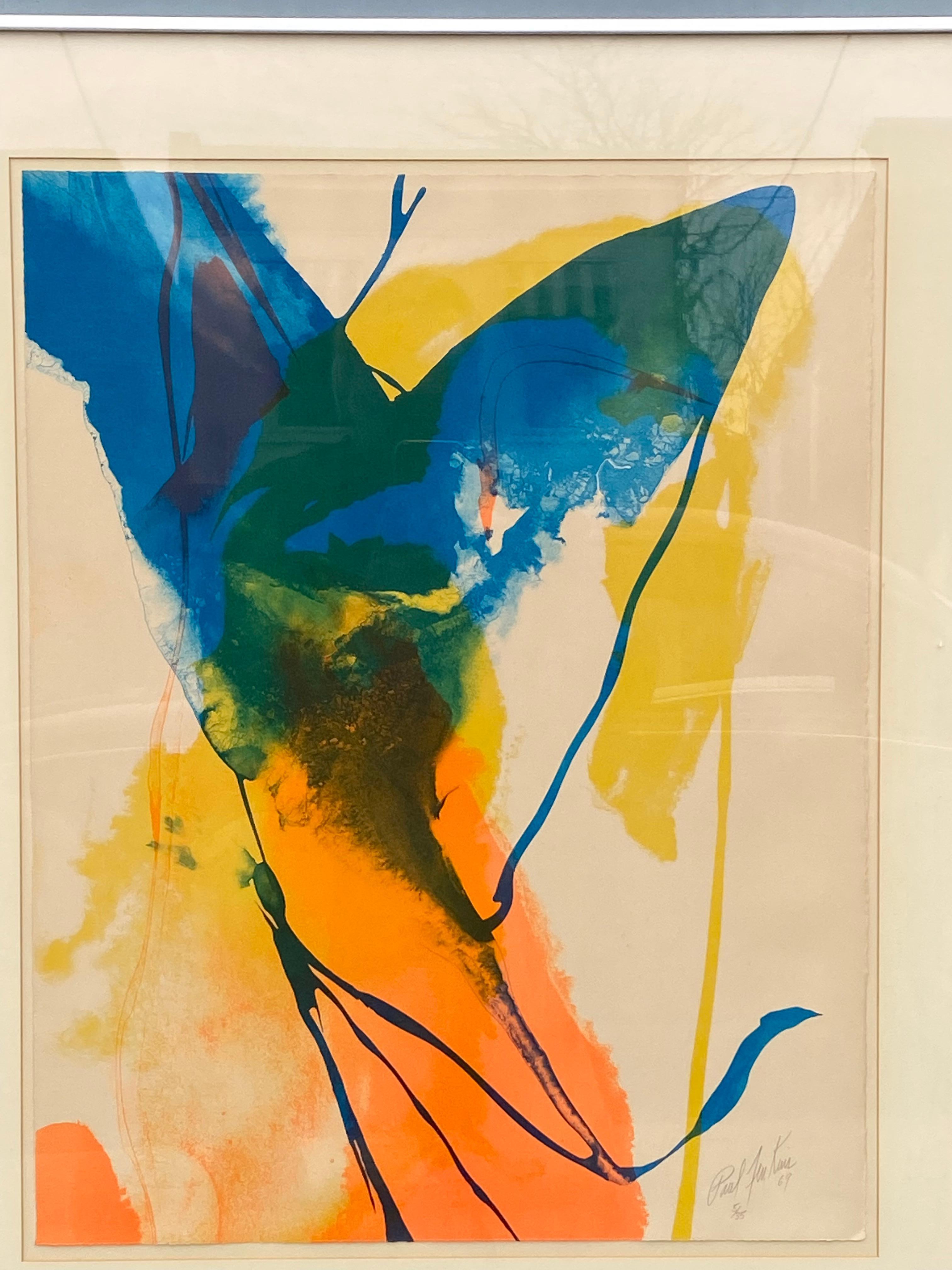 Mid-20th Century Paul Jenkins Colorful Abstract Lithograph Pencil Signed and Numbered 5/35